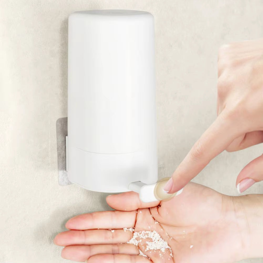 Wall Mounted Shower Soap Dispenser Moisture-Proof Soap Container with Lid Manual Soap Grinder Adjustable Bathroom Kitchen Box
