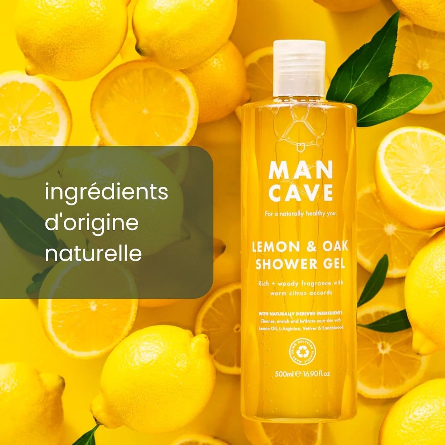 Coffret Cadeau Hommes - Lot Gel Douche, Idée Cadeau Hommes Gels Douche Naturels Sans Sulfate 4 X 500 Ml - Menthe, Citron Et Chêne, Bois De Cèdre Et Sel De Mer, Vegan, Fabriqué En Angleterre
