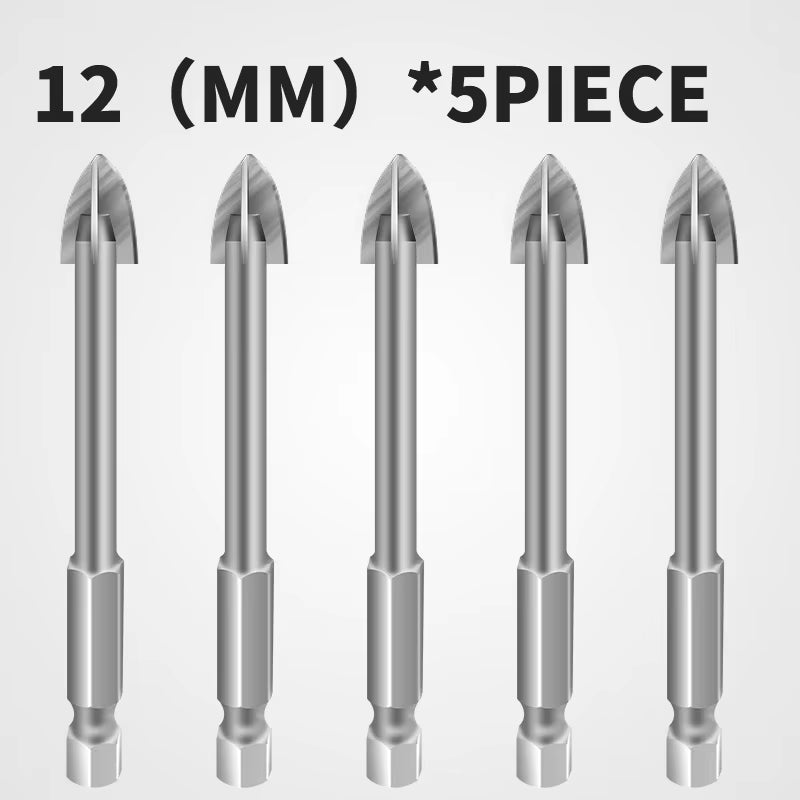 Carbide Head Four - Edge Drilling Bit Glass Ceramic Tile Opener