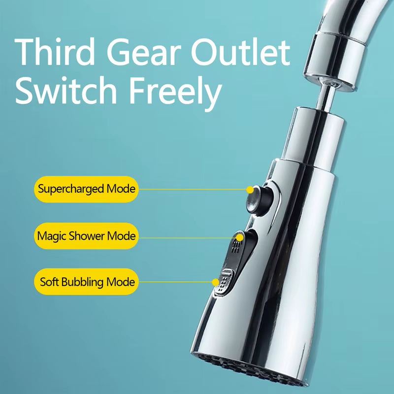 3 In1 Kitchen Replaceable Faucet Sprayer Nozzle ABS Durable Water Tap Water Basin Sink Shower Spray Head Multifunctional Hydrant