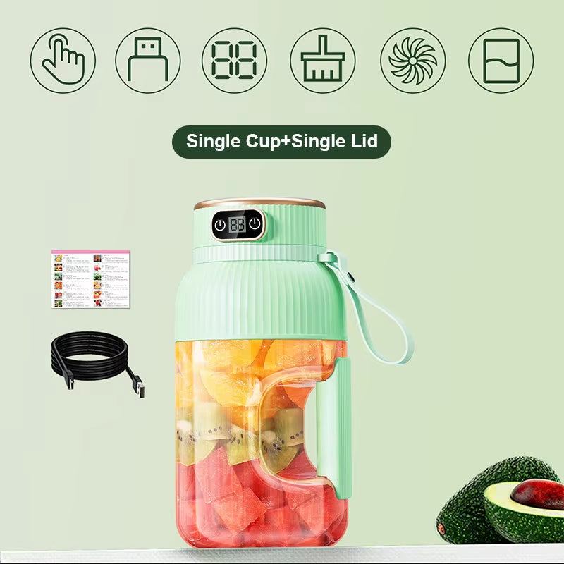 Multifunctional Portable Juicer Cup with Digital Display USB Fruit Mixers Juicers Electric Juicer Blender Fruit Juicer Cup