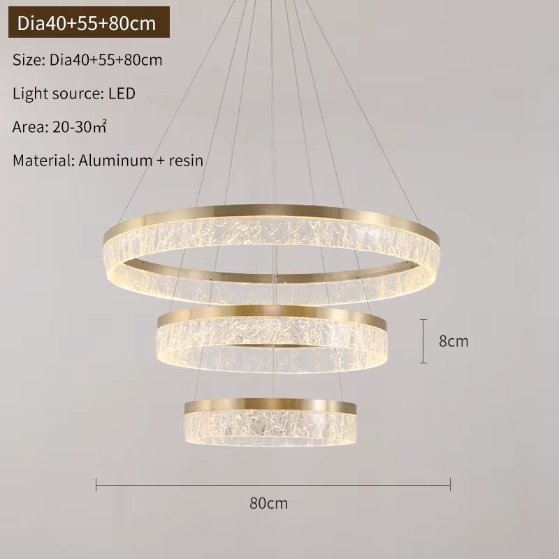 Modern Simple Pendant Light Luxury round Indoor Lamp Golden Hanging Light for Living Room Restaurant Bedroom Kitchen Villa