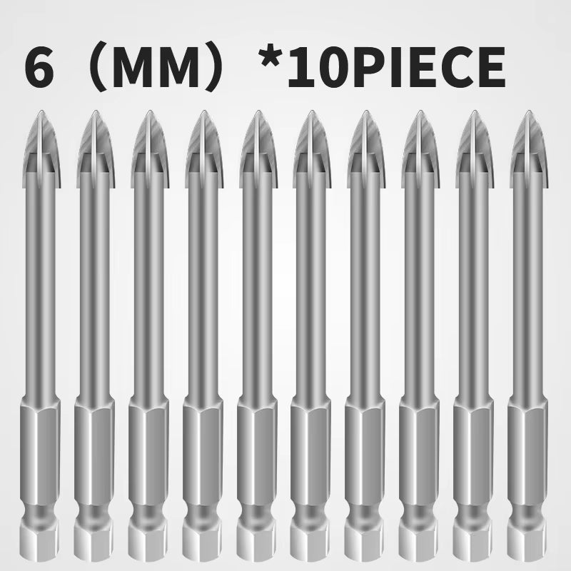 Carbide Head Four - Edge Drilling Bit Glass Ceramic Tile Opener