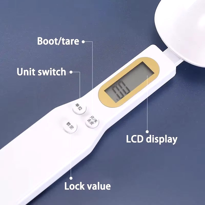 500G/0.1G Portable LCD Digital Kitchen Scale Measuring Spoon Gram Electronic Spoon Weight Volumn Food Scale New High Quality