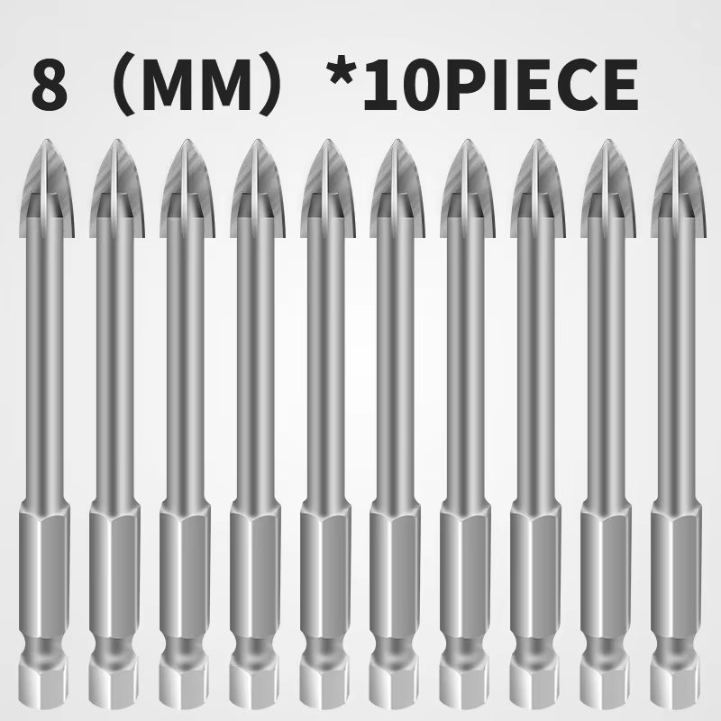 Carbide Head Four - Edge Drilling Bit Glass Ceramic Tile Opener