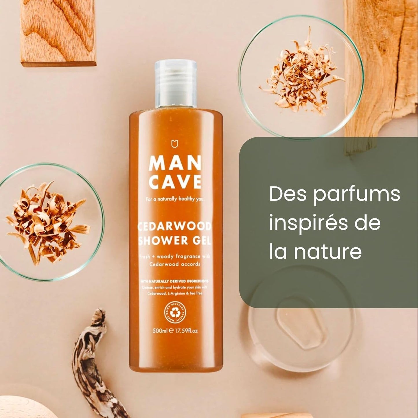 Coffret Cadeau Hommes - Lot Gel Douche, Idée Cadeau Hommes Gels Douche Naturels Sans Sulfate 4 X 500 Ml - Menthe, Citron Et Chêne, Bois De Cèdre Et Sel De Mer, Vegan, Fabriqué En Angleterre