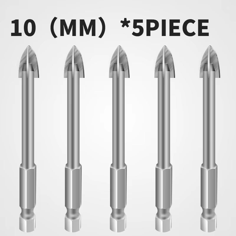 Carbide Head Four - Edge Drilling Bit Glass Ceramic Tile Opener