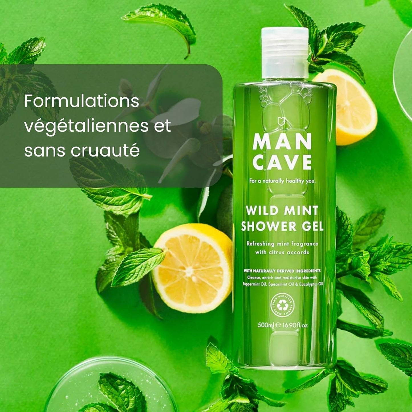 Coffret Cadeau Hommes - Lot Gel Douche, Idée Cadeau Hommes Gels Douche Naturels Sans Sulfate 4 X 500 Ml - Menthe, Citron Et Chêne, Bois De Cèdre Et Sel De Mer, Vegan, Fabriqué En Angleterre