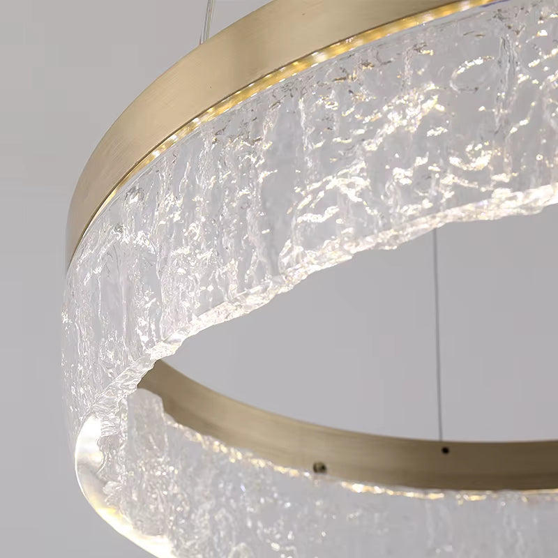 Modern Simple Pendant Light Luxury round Indoor Lamp Golden Hanging Light for Living Room Restaurant Bedroom Kitchen Villa