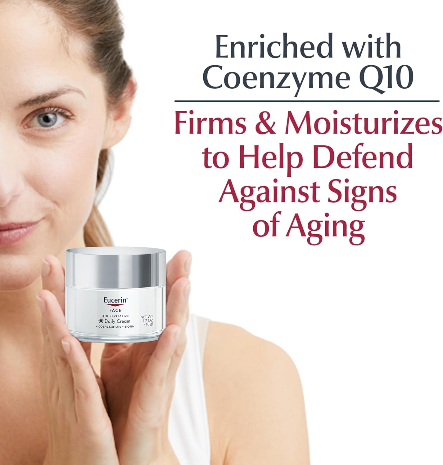 Eucerin Crème Anti-Rides Pour Le Visage - Pour Peaux Sensibles - Avec Coenzyme Q10 - 48 G