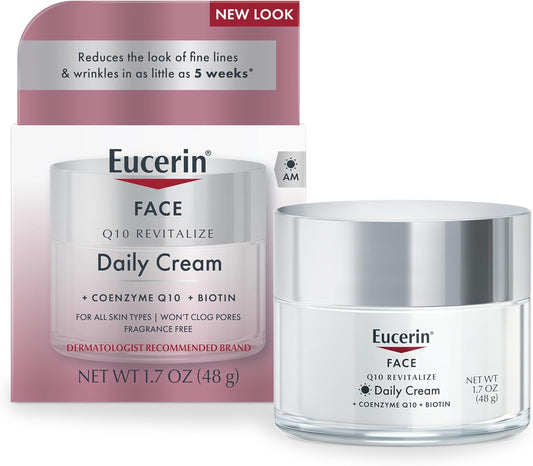 Eucerin Crème Anti-Rides Pour Le Visage - Pour Peaux Sensibles - Avec Coenzyme Q10 - 48 G