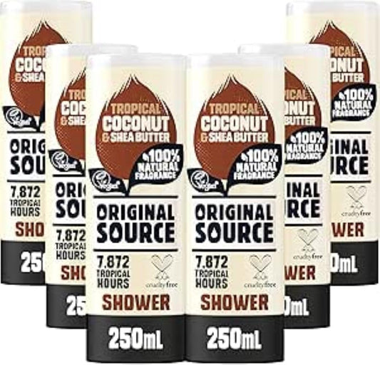 Source Gel Douche Noix De Coco & Beurre De Karité 250 Ml - Lot De 6